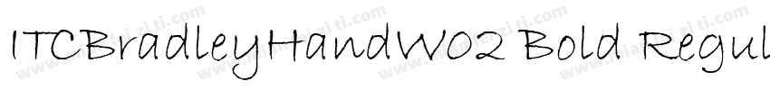 ITCBradleyHandW02 Bold Regular字体转换
